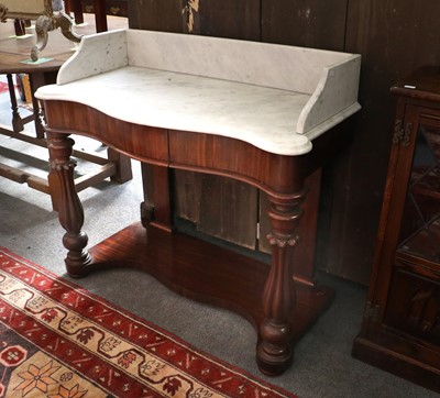 Lot 1521 - A William IV Mahogany Marble-Topped Washstand,...