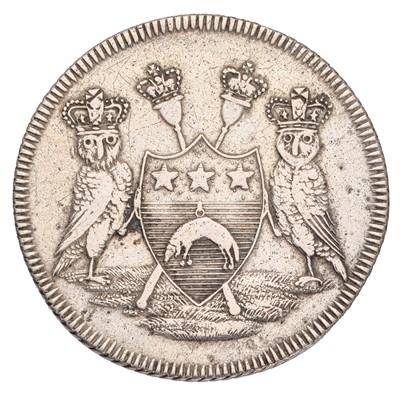 Lot 428 - Leeds Workhouse, Shilling 1812, in silver, obv....