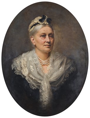 Lot 1133 - V.E.Cecci (19th century) Portrait of a lady,...