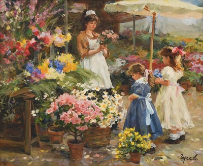 Lot 1127 - Vladimir Gusev (b.1957) Russian Flowers for...