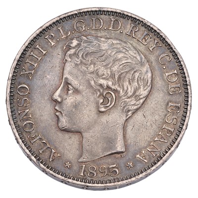 Lot 164 - Puerto Rico, Peso 1895, obv. Alfonso XIII...