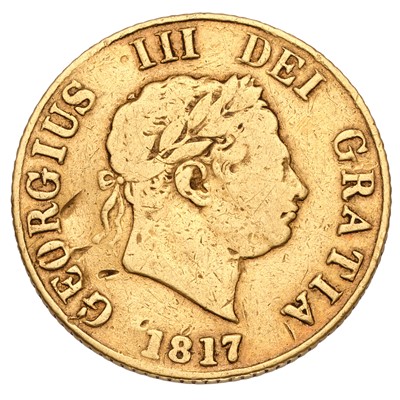 Lot 195 - George III, Half Sovereign 1817 (Marsh 400,...