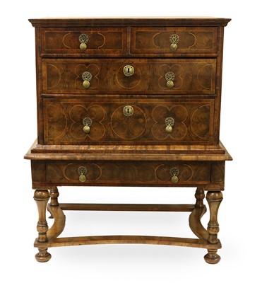 Lot 838 - A Queen Anne Walnut, Oyster-Veneered and...