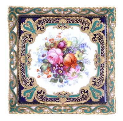 Lot 562 - A Royal Crown Derby Porcelain Square Tray, by...