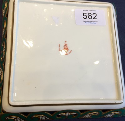 Lot 562 - A Royal Crown Derby Porcelain Square Tray, by...
