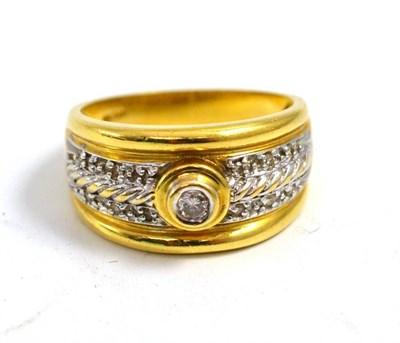 Lot 187 - A diamond set ring stamped '18K'