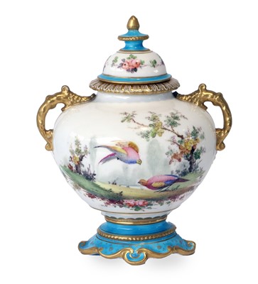 Lot 566 - A Royal Crown Derby Porcelain Vase and Cover,...