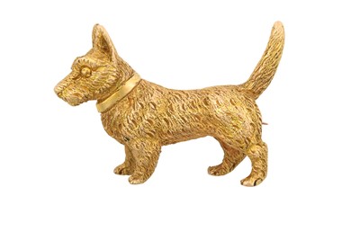 Lot 2238 - A Novelty Brooch in the form of a terrier,...