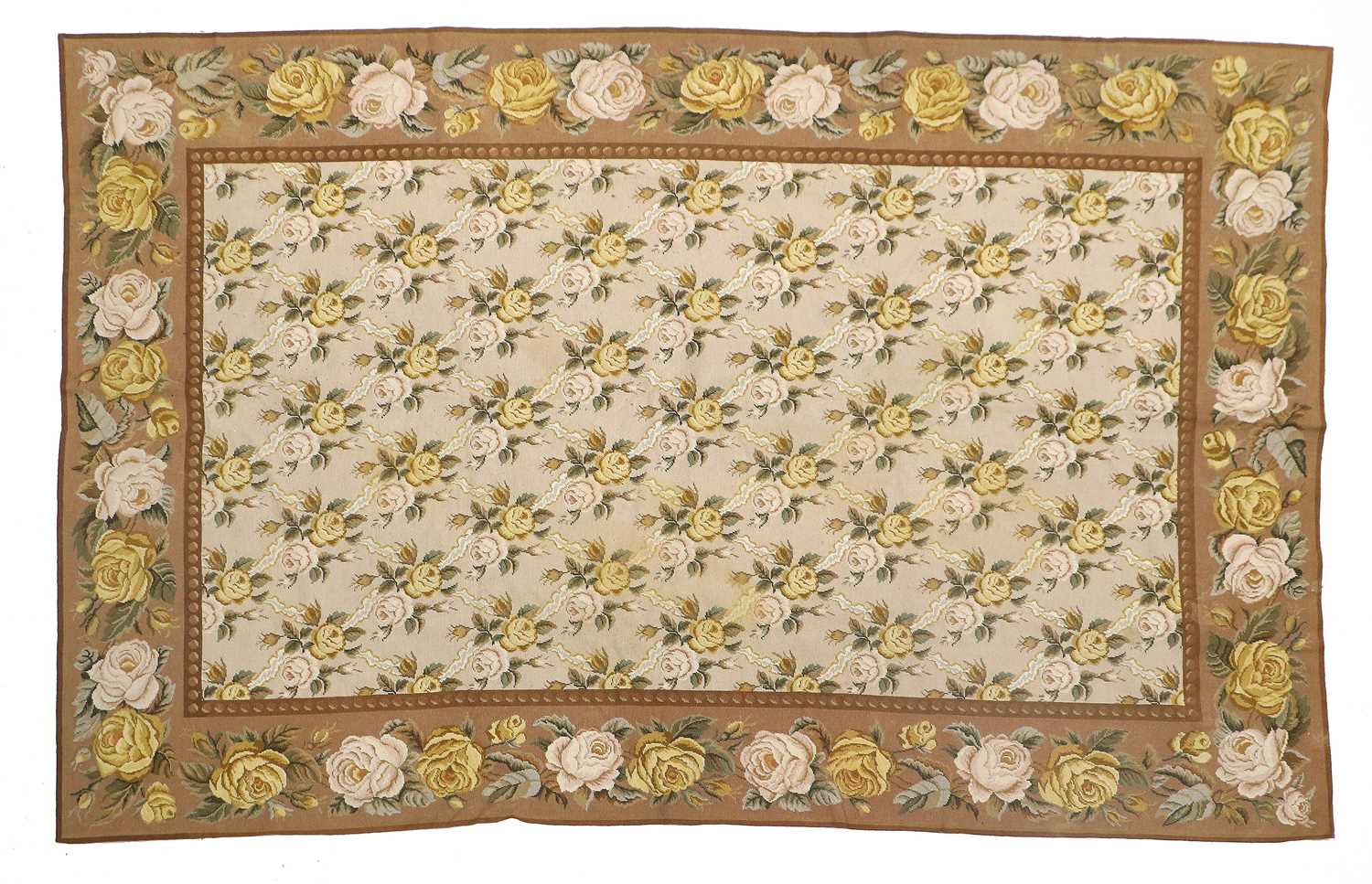 Lot 258 - Aubusson Style Gros Point Carpet, late...