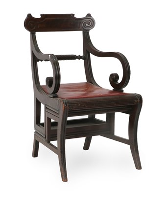 Lot 798 - A Regency Mahogany Metamorphic Library Chair,...