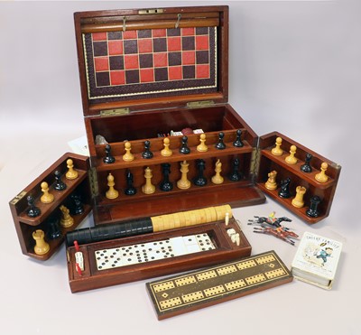 Lot 340 - A 19th Century Mahogany Cased Games Compendium