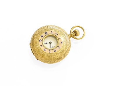 Lot 159 - An 18 Carat Gold Half Hunter Pocket Watch,...