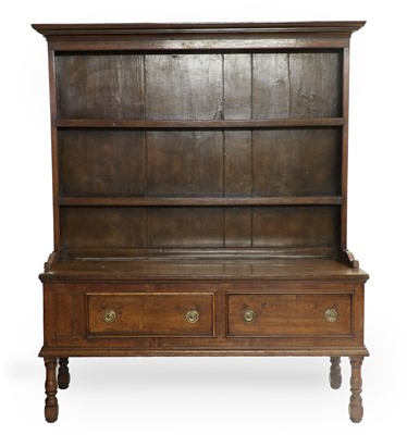 Lot 814 - An Oak Dresser and Rack, the upper section...