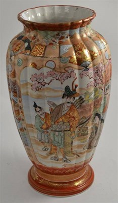 Lot 200 - A large early 20th century Japanese satsuma vase and another Kutani vase (2)