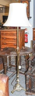 Lot 1197 - An Early 20th Century Brass Standard Lamp,...