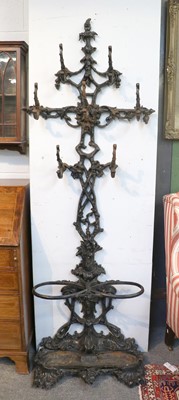 Lot 1434 - A Coalbrookdale Style Painted Cast Iron Hall...