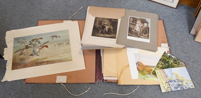 Lot 1034 - A Folio of Miscellaneous Unframed Works,...