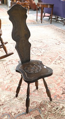 Lot 1483 - An Early 20th Century Oak Windsor Rocking...