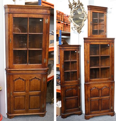 Lot 1442 - A Near Pair of Titchmarsh & Goodwin Style Oak...