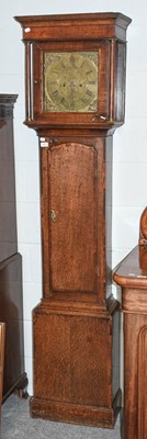 Lot 1537 - An Oak Eight Day Longcase Clock, 11.25" square...