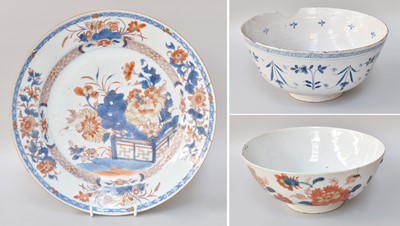 Lot 333 - An English Delft Punch Bowl, circa 1750,...