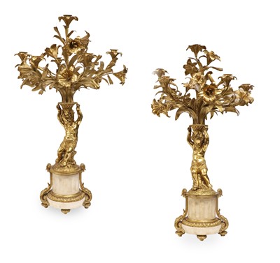 Lot 627A - A Pair of French Louis XVI-Style Ormolu and...