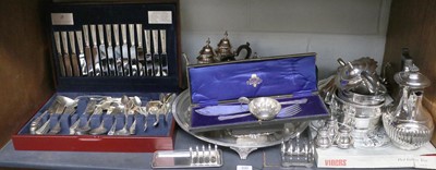 Lot 100 - A Collection of Assorted Silver Plate,...