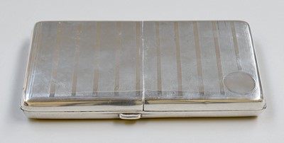 Lot 80 - A George V Double-Hinged Silver Cigarette-Case,...