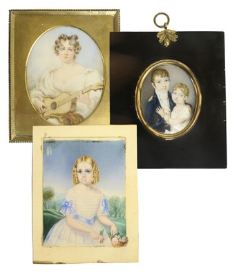 Lot 199 - English School (mid 19th century): Miniature...