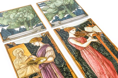 Lot 307 - An Aesthetic Movement Copeland Fireplace Tile...
