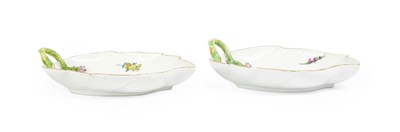 Lot 101 - A Pair of Marcolini Meissen Porcelain Leaf...