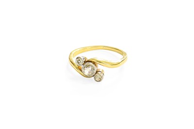 Lot 194 - A Diamond Three Stone Twist Ring, the...