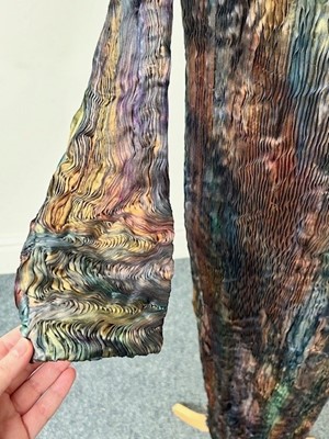 Lot 1057 - Patricia Lester Iridescent Multi Pleated Silk...