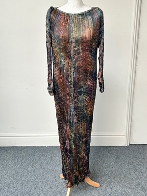 Lot 1057 - Patricia Lester Iridescent Multi Pleated Silk...