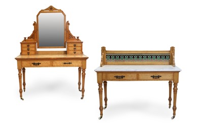 Lot 743 - A Victorian Satin Birch and Marble-Top...