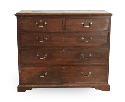 Lot 23 - A George III Mahogany and Crossbanded Straight-...