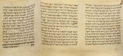 Lot 38 - Hebrew Manuscript. Esther Scroll (Megillah...