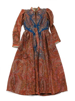 Lot 2088 - Circa 1860s Paisley Wool Housecoat with stand...