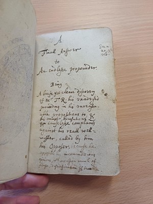 Lot 33 - Religious Commonplace Book. Commonplace Book...
