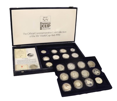 Lot 388 - Italy 1990 World Cup Silver Coin Collection;...