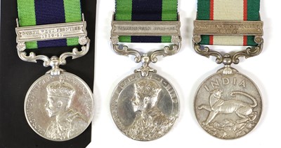 Lot 19 - Two India General Service Medals, 1909, one...