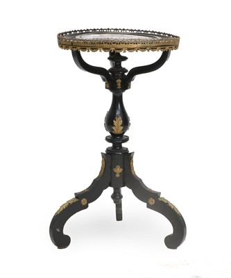 Lot 725 - An Ebonised and Gilt-Metal-Mounted Tripod...