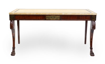 Lot 741 - A Mahogany, Brass and Coromandel-Inlaid...