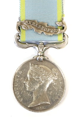 Lot 22 - A Crimea Medal, 1854, with single clasp...