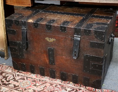 Lot 1494 - An 18th/19th Century Iron Bound Silver Chest,...