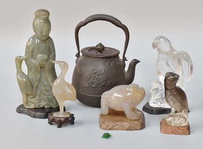 Lot 332 - Collection of Hardstone Glass Figures, and a...