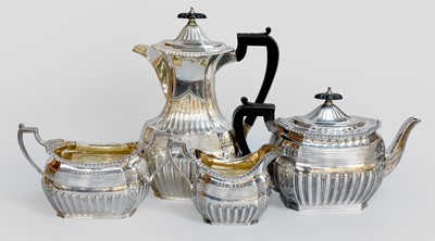 Lot 3 - A Four-Piece Victorian Silver Tea-Service, by...