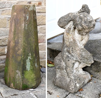 Lot 256 - A Weathered Stone Garden Column, late...