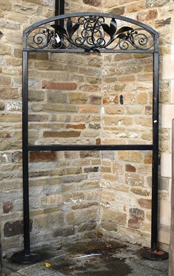 Lot 257 - A Black Painted Wrought Iron Garden Entrance...