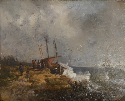 Lot 1017 - English School (19th Century) Coastal scene...